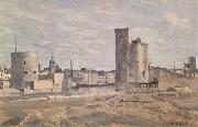 Jean Baptiste Camille  Corot La Rochelle (mk11) Sweden oil painting artist